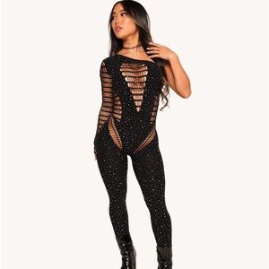 iHeartRaves Black Cutout Bodysuit